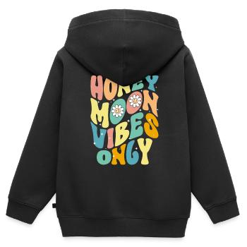 Flitterwochen Ehemann Ehefrau Paare Urlaubs - Kinder Premium Organic Zip Hoodie - Schwarz - Hinten - AI Model Kid Male (0cm)