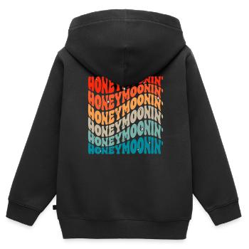 Flitterwochen Ehemann Ehefrau Paare Urlaubs - Kinder Premium Organic Zip Hoodie - Schwarz - Hinten - AI Model Kid Male (0cm)