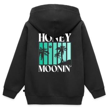 Flitterwochen Ehemann Ehefrau Paare Urlaubs - Kinder Premium Organic Zip Hoodie - Schwarz - Hinten - AI Model Kid Male (0cm)