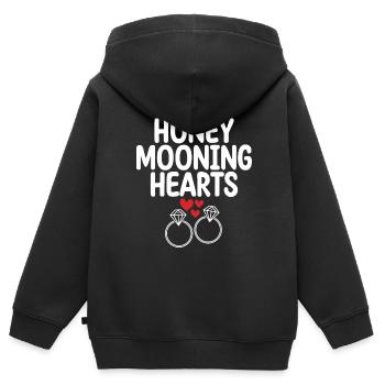 Flitterwochen Ehemann Ehefrau Paare Urlaubs - Kinder Premium Organic Zip Hoodie - Schwarz - Hinten - AI Model Kid Male (0cm)