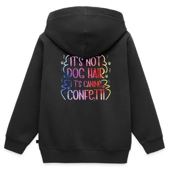 Hundegruamwelpen Haustier -Pflege -Job Salon - Kinder Premium Organic Zip Hoodie - Schwarz - Hinten - AI Model Kid Male (0cm)