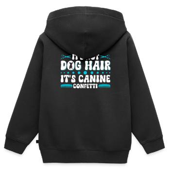 Hundegruamwelpen Haustier -Pflege -Job Salon - Kinder Premium Organic Zip Hoodie - Schwarz - Hinten - AI Model Kid Male (0cm)
