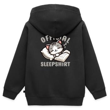 Dormeur officiel American Short Lover - Sweat Premium à capuche zippé enfant bio - noir - Dos - AI Model Kid Male (0cm)