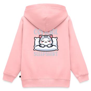 Dormeur officiel American Short Lover - Sweat Premium à capuche zippé enfant bio - rose - Dos - AI Model Kid Female (0cm)