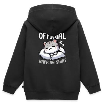 Official Sleeper American Short Lover - Kids Premium Organic Zip-up Hoodie - black - Back - AI Model Kid Male (0cm)
