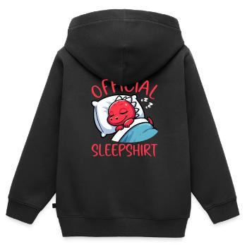 Official Sleeper Dragon Sweet Lazy - Kids Premium Organic Zip-up Hoodie - black - Back - AI Model Kid Male (0cm)