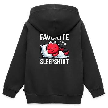 Official Sleeper Dragon Sweet Lazy - Kids Premium Organic Zip-up Hoodie - black - Back - AI Model Kid Male (0cm)