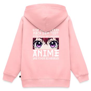 Anime Manga Otaku Japan Waifu Anime Girl Cosplay - Kids Premium Organic Zip-up Hoodie - rose - Back - AI Model Kid Female (0cm)