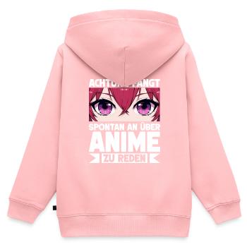 Anime Manga Otaku Japan Waifu Anime Girl Cosplay - Kids Premium Organic Zip-up Hoodie - rose - Back - AI Model Kid Female (0cm)