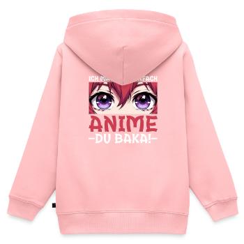 Anime Manga Otaku Japan Waifu Anime Girl Cosplay - Kids Premium Organic Zip-up Hoodie - rose - Back - AI Model Kid Female (0cm)