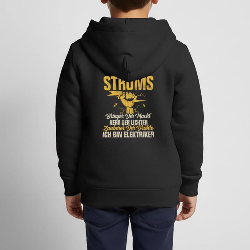 Electronics Technician Electrics Profession Volt Electrical Engineering Kids Premium Organic Zip-up Hoodie