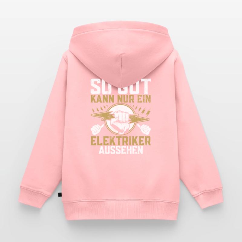 Electronics Technician Electrics Profession Volt Electrical Engineering Kids Premium Organic Zip-up Hoodie