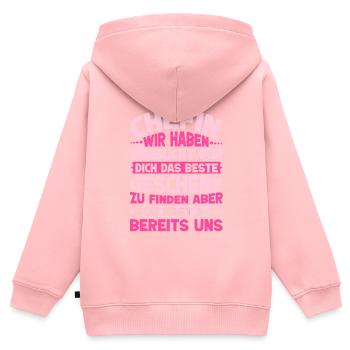 Patron fier d’un collègue d’excellents employés - Sweat Premium à capuche zippé enfant bio - rose - Dos - AI Model Kid Female (0cm)