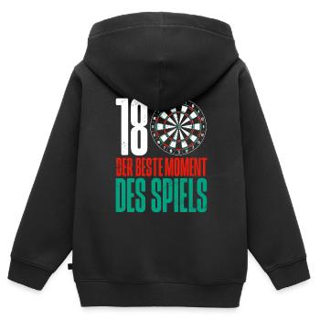 Fléchettes Jeu de fléchettes Jeu de fléchettes Jeu de fléchettes - Sweat Premium à capuche zippé enfant bio - noir - Dos - AI Model Kid Male (0cm)