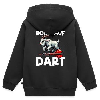 Fléchettes Jeu de fléchettes Jeu de fléchettes Jeu de fléchettes - Sweat Premium à capuche zippé enfant bio - noir - Dos - AI Model Kid Male (0cm)