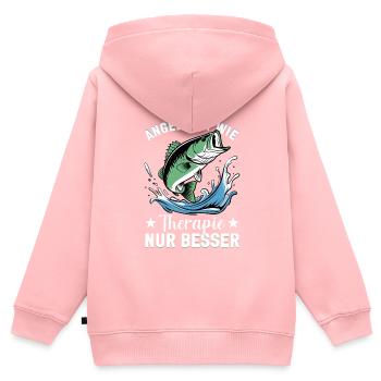 Pêche Pêche Vacances de pêche Vacances de pêche Chasseurs de pêche - Sweat Premium à capuche zippé enfant bio - rose - Dos - AI Model Kid Female (0cm)