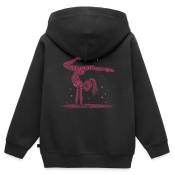 Gymnastics Gymnast Acrobatics Gymnast - Kids Premium Organic Zip-up Hoodie - black - Back - AI Model Kid Male (0cm)