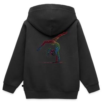 Gymnastics Gymnast Acrobatics Gymnast - Kids Premium Organic Zip-up Hoodie - black - Back - AI Model Kid Male (0cm)