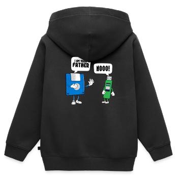 Programmer Computer Coding Software Developer - Kids Premium Organic Zip-up Hoodie - black - Back - AI Model Kid Male (0cm)