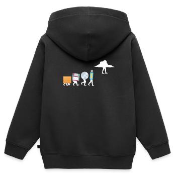 Programmer Computer Coding Software Developer - Kids Premium Organic Zip-up Hoodie - black - Back - AI Model Kid Male (0cm)