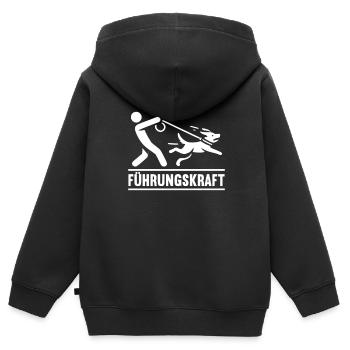 Chien-guide Propriétaire de chien Amoureux des chiens Animal - Sweat Premium à capuche zippé enfant bio - noir - Dos - AI Model Kid Male (0cm)