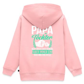 Papa Tochter Vatertag Vaterschaft Elternteil - Kinder Premium Organic Zip Hoodie - Rosa - Hinten - AI Model Kid Female (0cm)