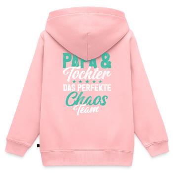 Papa Tochter Vatertag Vaterschaft Elternteil - Kinder Premium Organic Zip Hoodie - Rosa - Hinten - AI Model Kid Female (0cm)