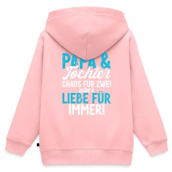 Papa Tochter Vatertag Vaterschaft Elternteil - Kinder Premium Organic Zip Hoodie - Rosa - Hinten - AI Model Kid Female (0cm)