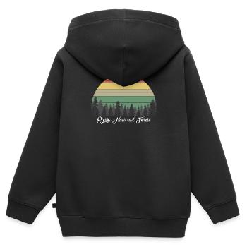 Sierra National Forest - Kinder Premium Organic Zip Hoodie - Schwarz - Hinten - AI Model Kid Male (0cm)