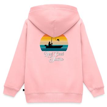 Reel Cool Duma Cadeaux de pêche - Sweat Premium à capuche zippé enfant bio - rose - Dos - AI Model Kid Female (0cm)