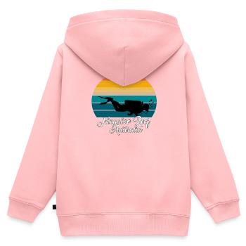 Ningaloo Reef Australia Diving - Kinder Premium Organic Zip Hoodie - Rosa - Hinten - AI Model Kid Female (0cm)