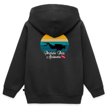Perdido Pass Alabama Diving - Kinder Premium Organic Zip Hoodie - Schwarz - Hinten - AI Model Kid Male (0cm)