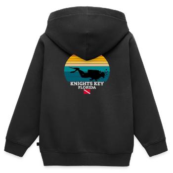 Knights Key US Island Diving - Kinder Premium Organic Zip Hoodie - Schwarz - Hinten - AI Model Kid Male (0cm)