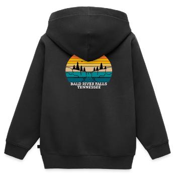 Bientôt River Falls Tennessee - Sweat Premium à capuche zippé enfant bio - noir - Dos - AI Model Kid Male (0cm)
