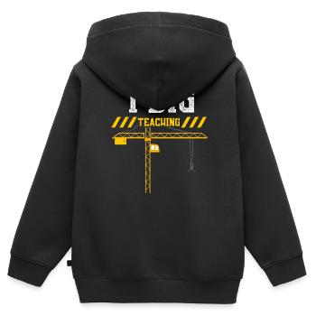Je creuse l’enseignement - Sweat Premium à capuche zippé enfant bio - noir - Dos - AI Model Kid Male (0cm)