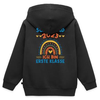 Kita Abgänger - Schulkind 2023 - Einschulung 2023 - Kinder Premium Organic Zip Hoodie - Schwarz - Hinten - AI Model Kid Male (0cm)