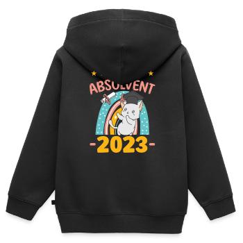 Kita Abgänger - Schulkind 2023 - Einschulung 2023 - Kinder Premium Organic Zip Hoodie - Schwarz - Hinten - AI Model Kid Male (0cm)