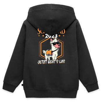 Kita Abgänger - Schulkind 2023 - Einschulung 2023 - Kinder Premium Organic Zip Hoodie - Schwarz - Hinten - AI Model Kid Male (0cm)