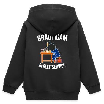 Polterabend Shirt Heirat Polterhochzeit Geschenk - Kinder Premium Organic Zip Hoodie - Schwarz - Hinten - AI Model Kid Male (0cm)