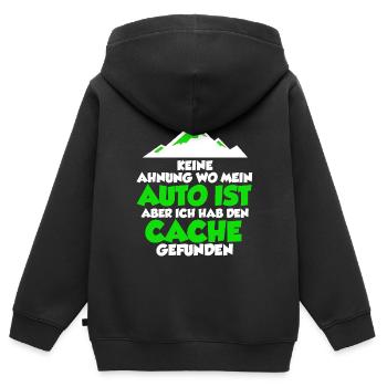 Geocaching Shirt Geocacher Gps Geocache Geschenk - Kinder Premium Organic Zip Hoodie - Schwarz - Hinten - AI Model Kid Male (0cm)