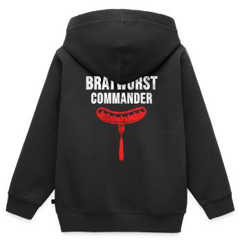 Grill T-Shirt Steak Griller Grillmeister Geschenk - Kinder Premium Organic Zip Hoodie - Schwarz - Hinten - AI Model Kid Male (0cm)