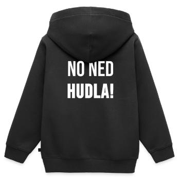 Souabe Souabe Dialecte Drôle de cadeau - Sweat Premium à capuche zippé enfant bio - noir - Dos - AI Model Kid Male (0cm)