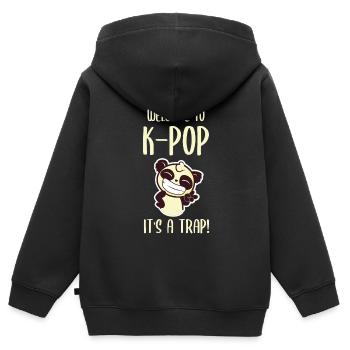 Kpop K-pop Koreanischer Pop Musik Fan Geschenk - Kinder Premium Organic Zip Hoodie - Schwarz - Hinten - AI Model Kid Male (0cm)