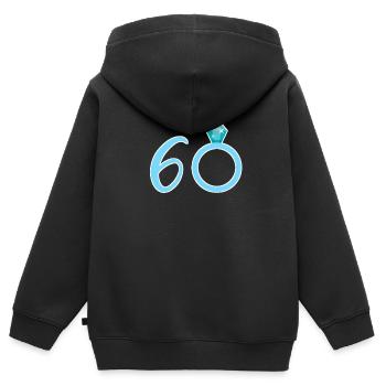 Diamantenhochzeit Hochzeitstag Spruch Geschenk - Kinder Premium Organic Zip Hoodie - Schwarz - Hinten - AI Model Kid Male (0cm)