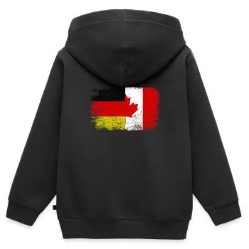 Kanada Kanada-Flagge Deutschland Cool Geschenk - Kinder Premium Organic Zip Hoodie - Schwarz - Hinten - AI Model Kid Male (0cm)