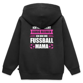 Fussball Mama Fussballverein Mutter Geschenk - Kinder Premium Organic Zip Hoodie - Schwarz - Hinten - AI Model Kid Male (0cm)