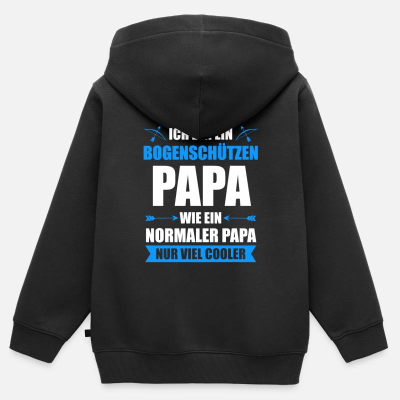 Bogensport Bogenschütze Bogenschießen Geschenk - Kinder Premium Organic Zip Hoodie - Schwarz