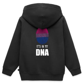 Bisexuell Bisexual Bisexuell Geschenk - Kinder Premium Organic Zip Hoodie - Schwarz - Hinten - AI Model Kid Male (0cm)