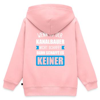 Kanalbauer Kanalbau Tiefbau Geschenk - Kinder Premium Organic Zip Hoodie - Rosa - Hinten - AI Model Kid Female (0cm)