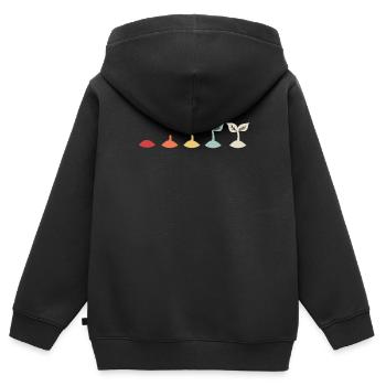 Vegan Veganer Veganerin Geschenk - Kinder Premium Organic Zip Hoodie - Schwarz - Hinten - AI Model Kid Male (0cm)